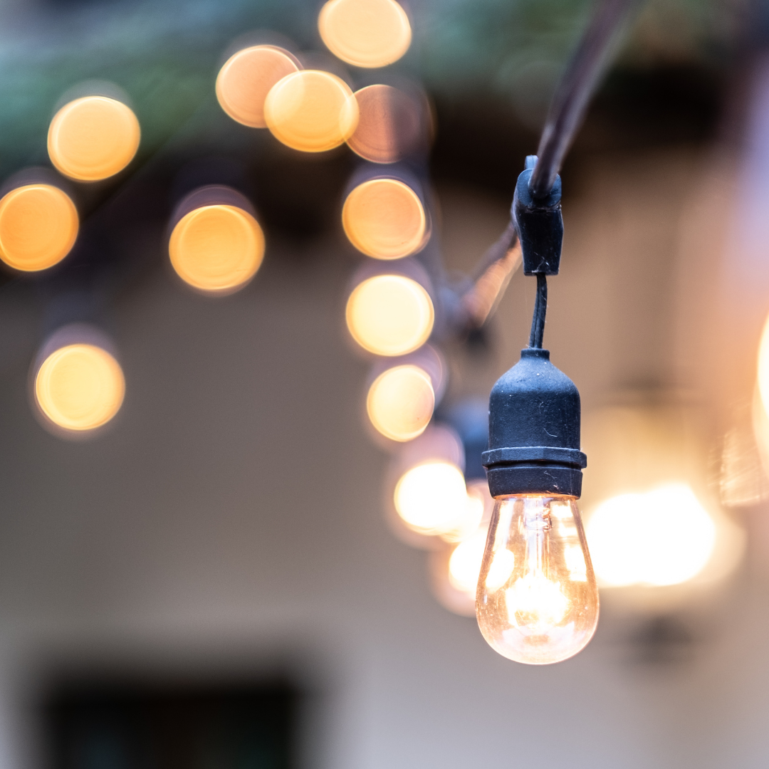 how to hang lights in screened patio